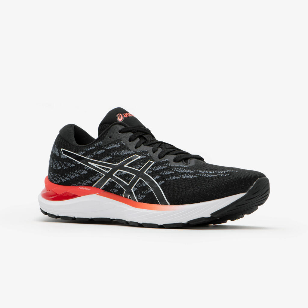 MEN'S ASICS GEL-STRATUS 3 RUNNING SHOES - BLACK WHITE